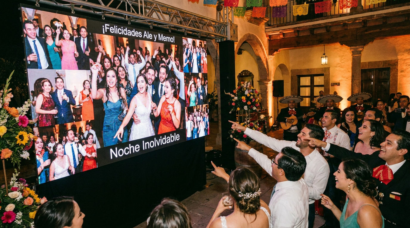 Photo wall en pantalla grande
